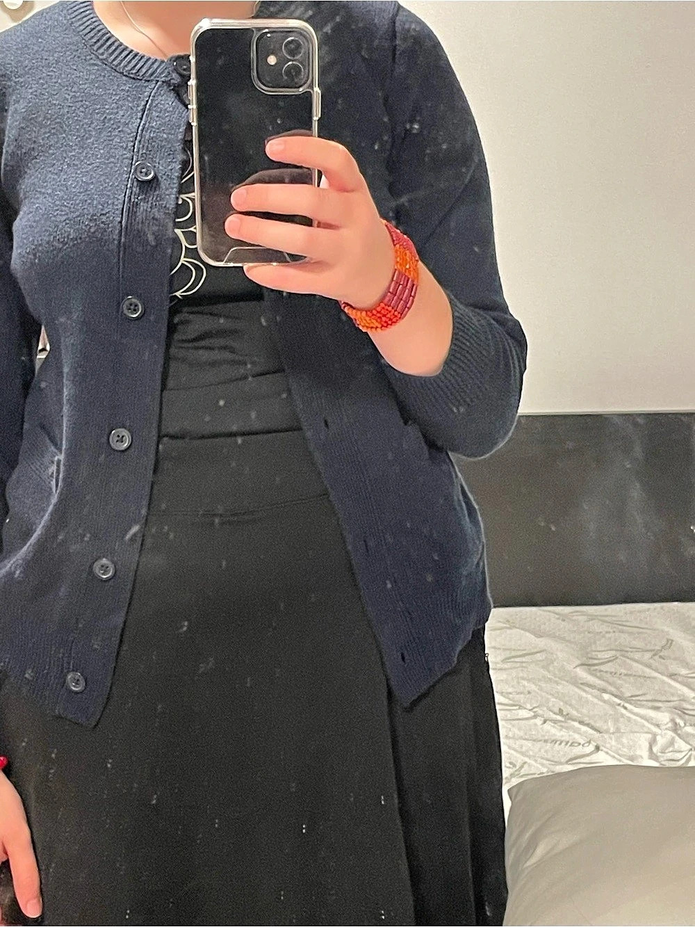 Navy Button-Front Cardigan - Picture 4 of 5